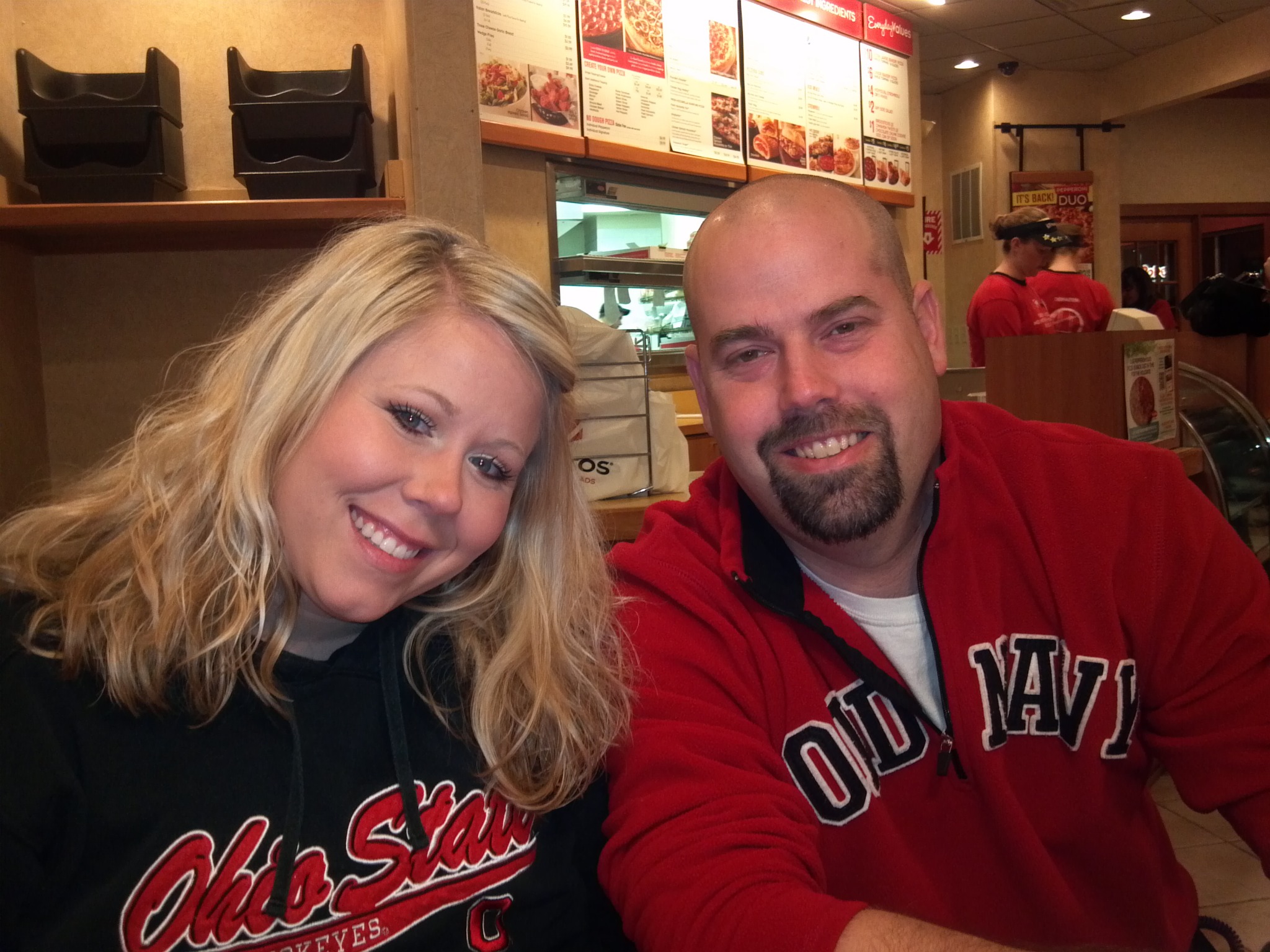 Donnie Mayse and guest at a restaurant
