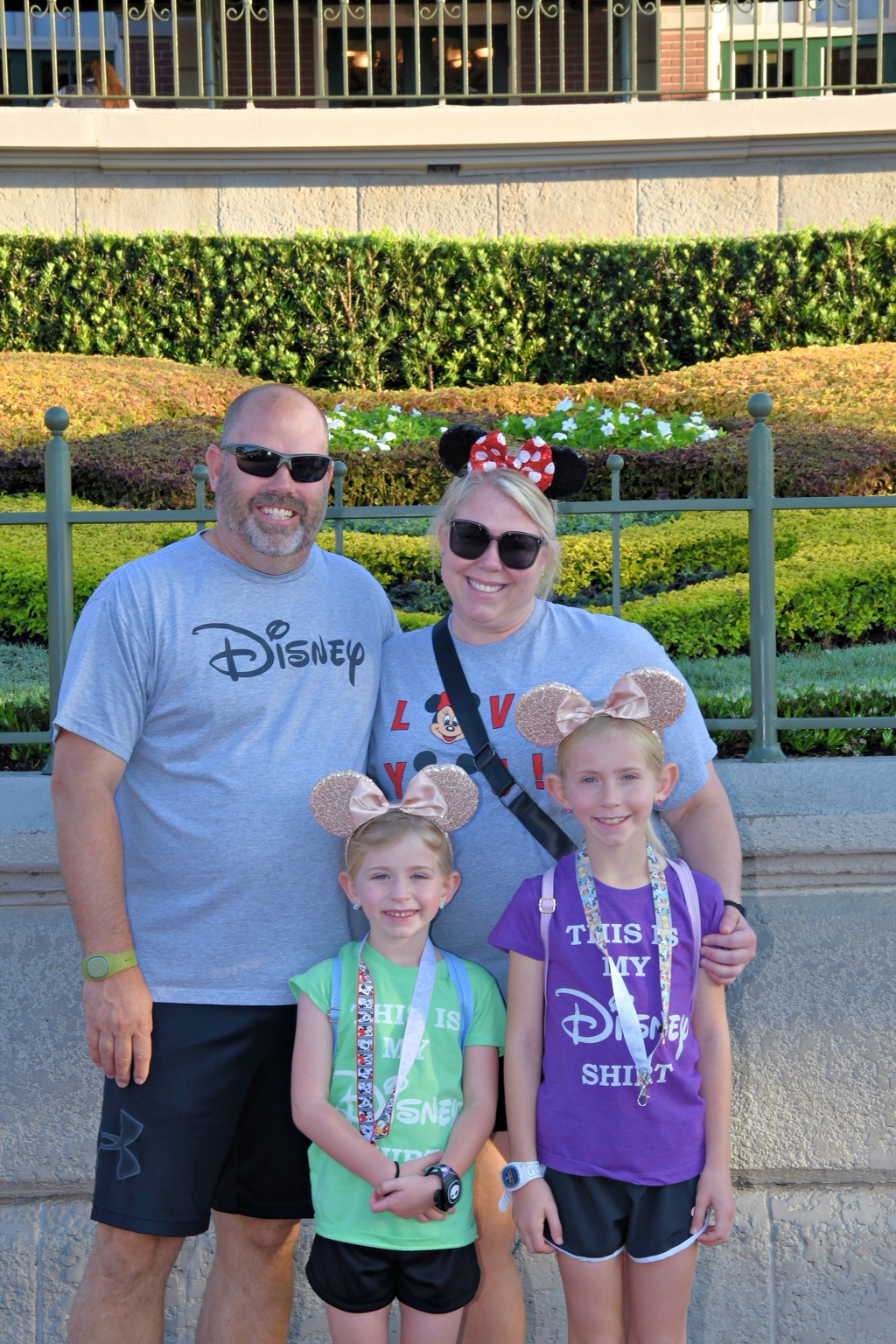 Donnie Mayse with family at Disney